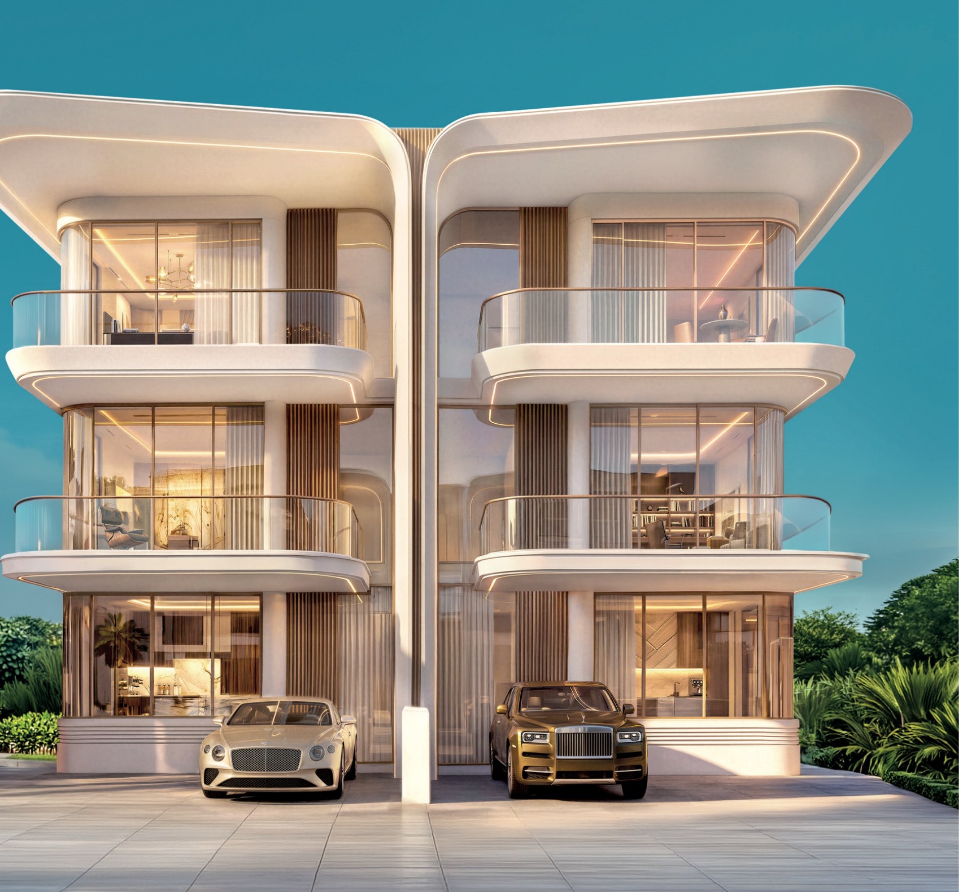 Greenz by Danube 5 BHK Twin Villa Double Height Living Dubai
